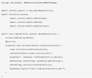 Convert a Website into Android App using Android Studio